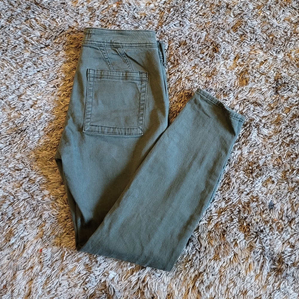 Anthropologie Olive Green Utility Style Skinny Pants 26 - Picture 6 of 9